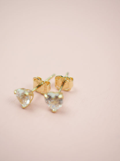 585 Gold Ohrstecker Herz 4mm