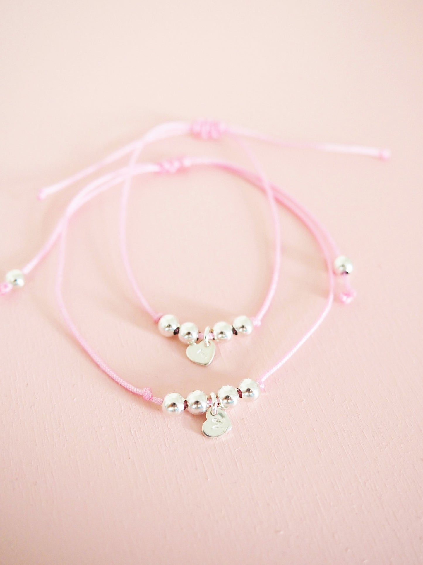 Mama Kind | Baby Armband Set mit Herz Personalisiert 925 Sterlingsilber