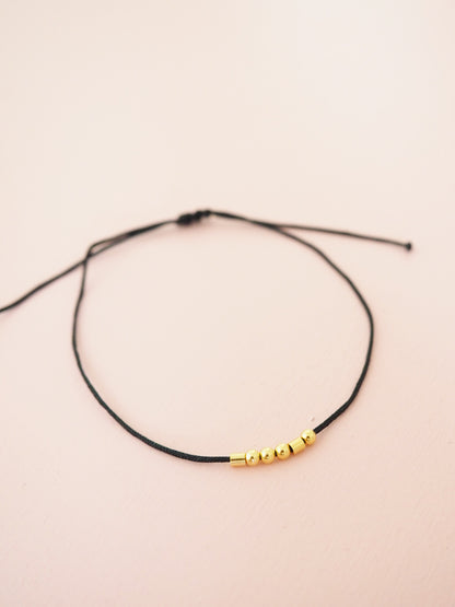 Morse Code Armband 375 Gold | Personalisiert
