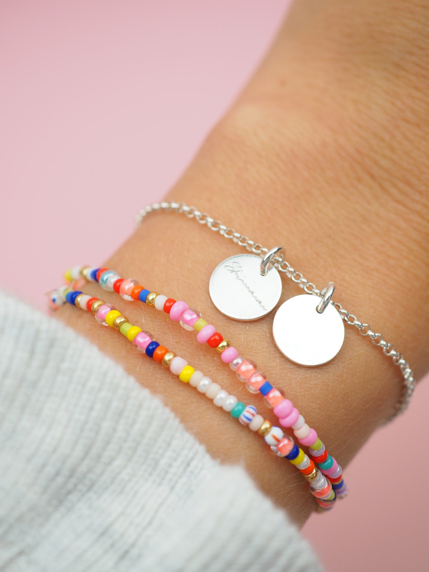 Sternenmama Armband mit Gravur Plättchen 925 Sterlingsilber