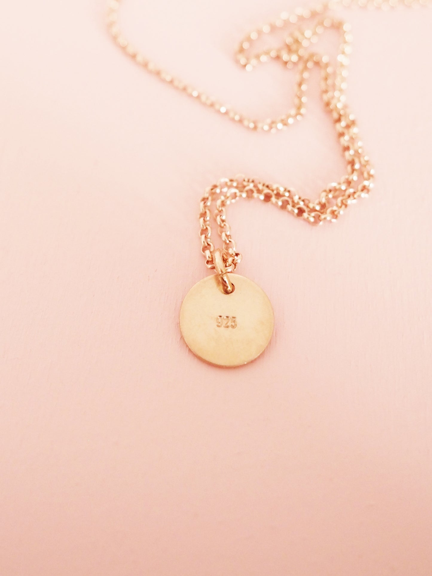 Kette Initiale | Zahl 925 Sterlingsilber Rosévergoldet
