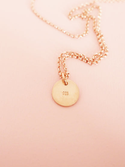 Kette Initiale | Zahl 925 Sterlingsilber Rosévergoldet