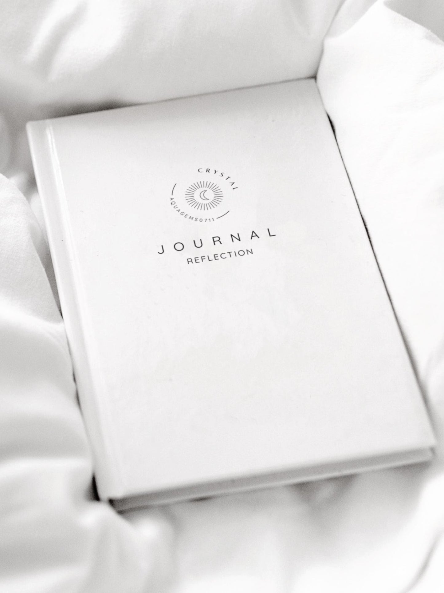 AQUAGEMS0711xCRYSTAL REFLECTION JOURNAL mit MYSTERY Trommelstein